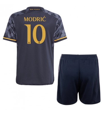 Real Madrid Luka Modric #10 Udebanesæt Børn 2023-24 Kort ærmer (+ korte bukser)